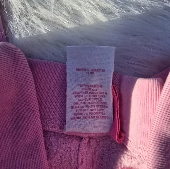 Y2K Victoria's Secret PINK Mcbling Bubblegum Pink Low Rise Jogger Sweatpants - Picture 4 of 9